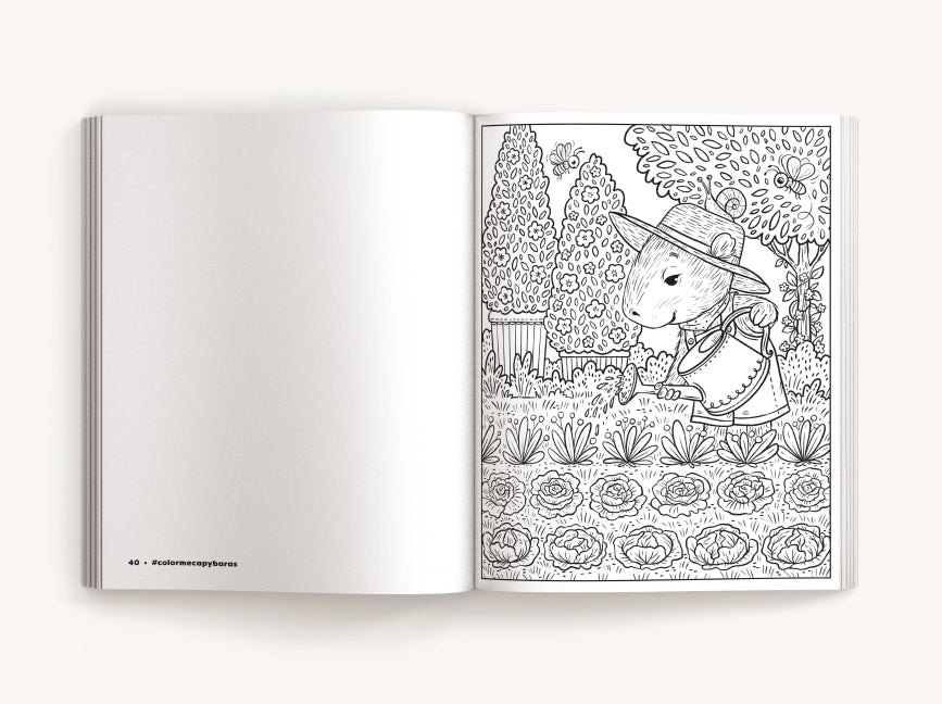 Color Me Capybaras: A Capy-tivating Coloring Book