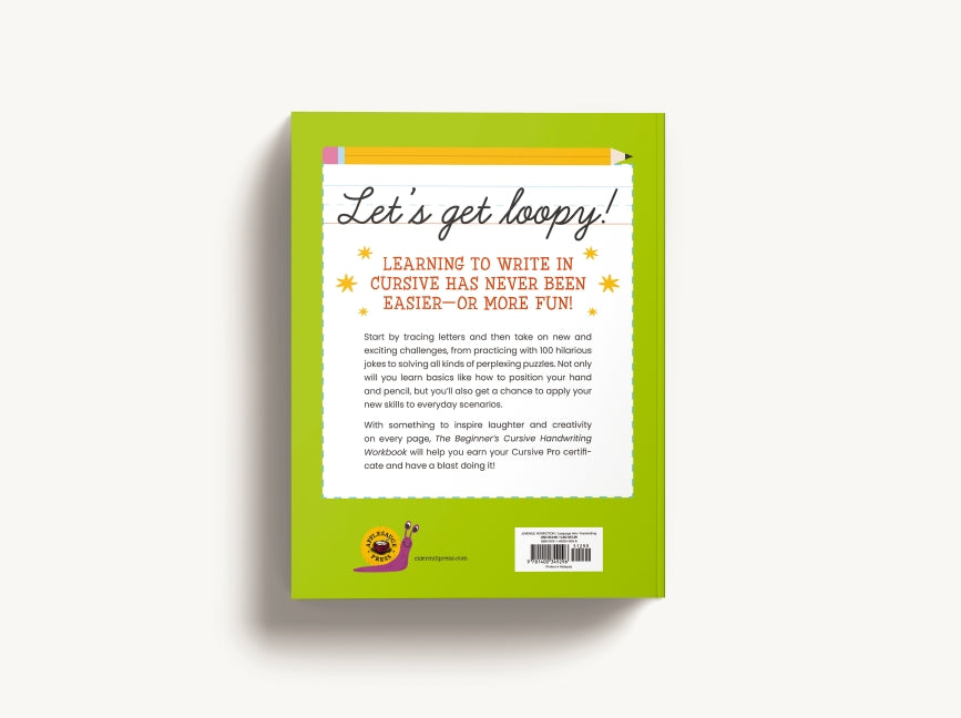 The Beginner's Cursive Handwriting Workbook: Learn to Write Cursive with Wacky Jokes & Puzzles