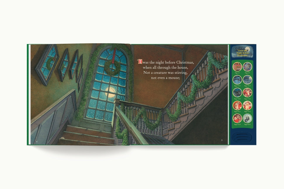 The Night Before Christmas Press & Play Storybook: The Classic Edition Hardcover Book Narrated by Jeff Bridges