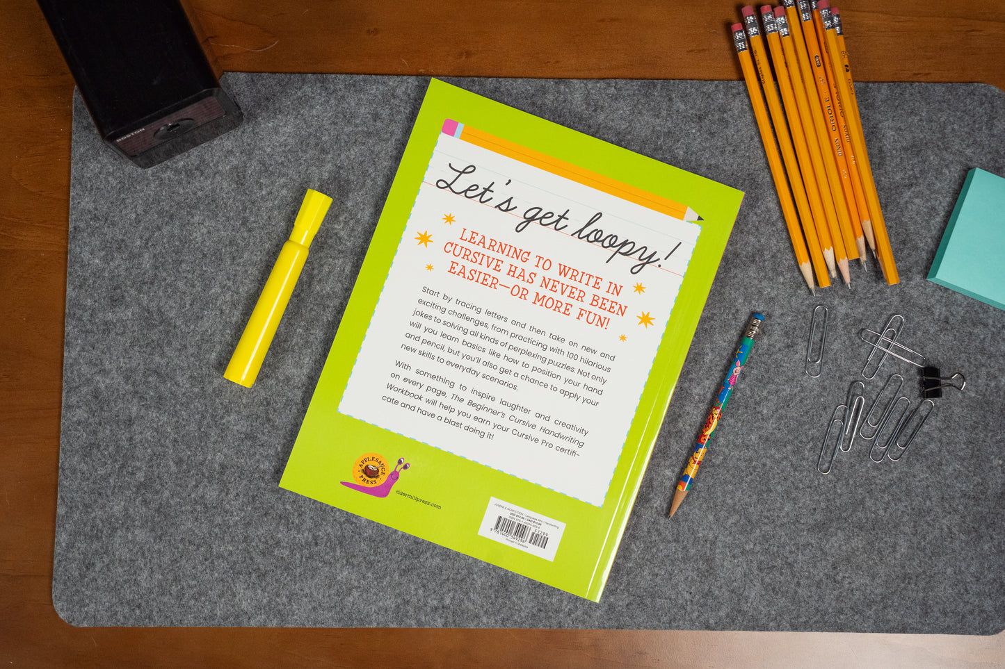 The Beginner's Cursive Handwriting Workbook: Learn to Write Cursive with Wacky Jokes & Puzzles