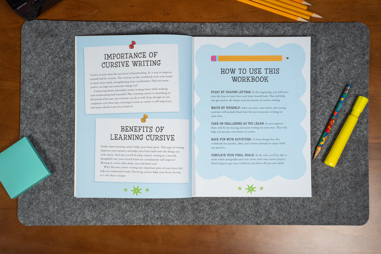 The Beginner's Cursive Handwriting Workbook: Learn to Write Cursive with Wacky Jokes & Puzzles