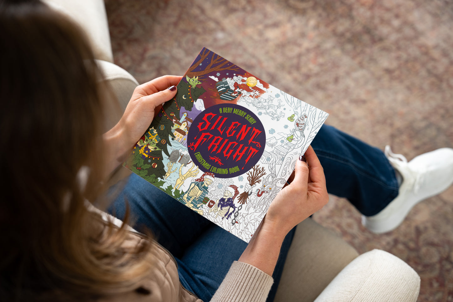 Silent Fright: A Very Merry Scary Christmas Coloring Book