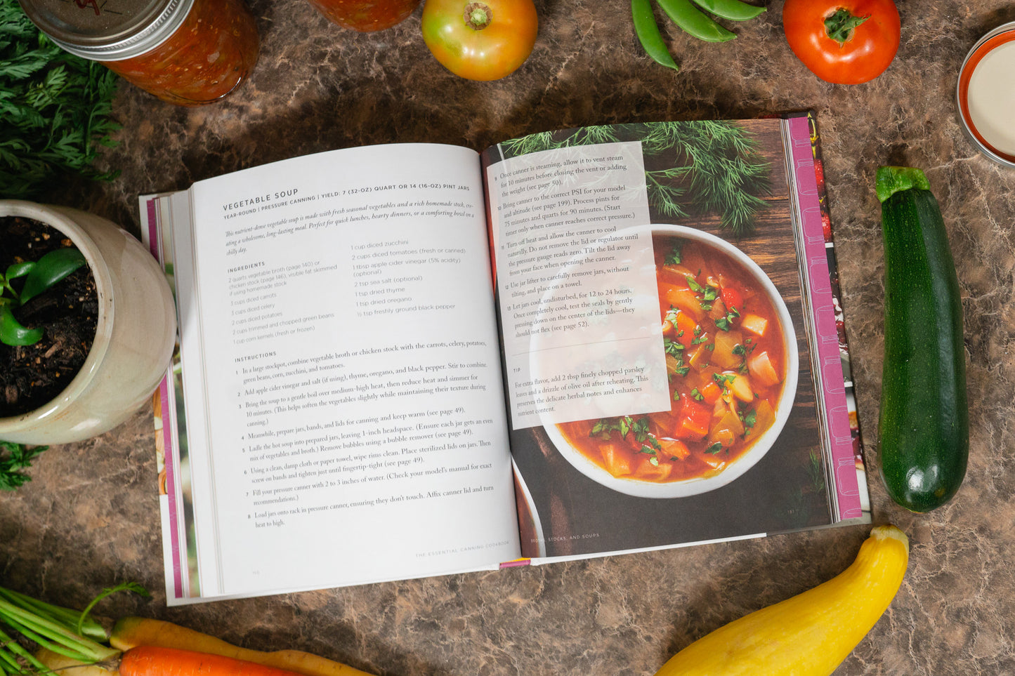 The Essential Canning Cookbook: Water Bath & Pressure Canning Recipes for Every Season