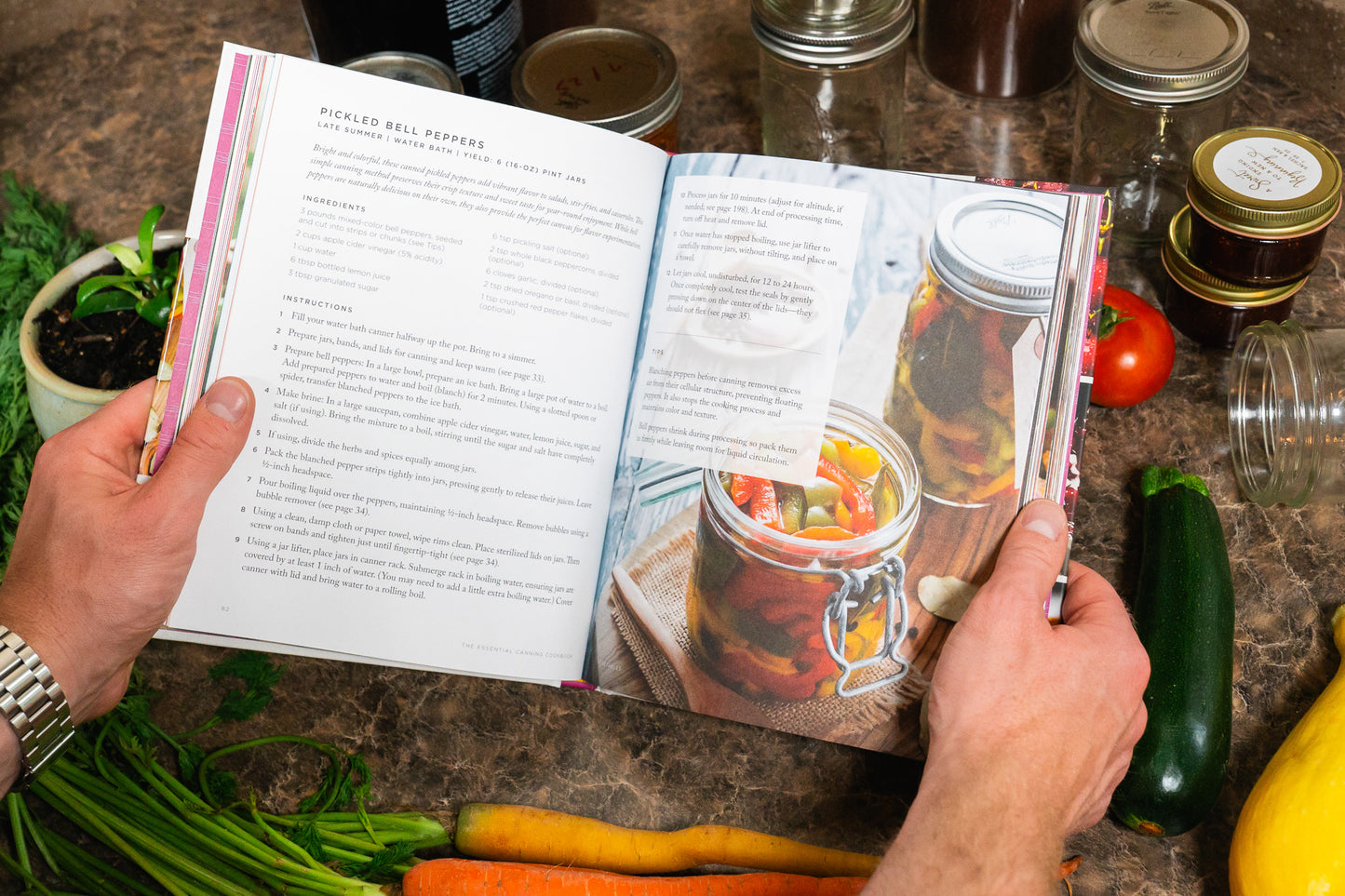 The Essential Canning Cookbook: Water Bath & Pressure Canning Recipes for Every Season