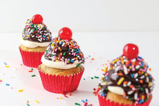 Banana Split Cupcakes