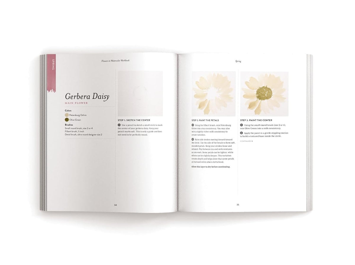 Flowers in Watercolor Workbook: Seasonal Painting Projects for Beginners