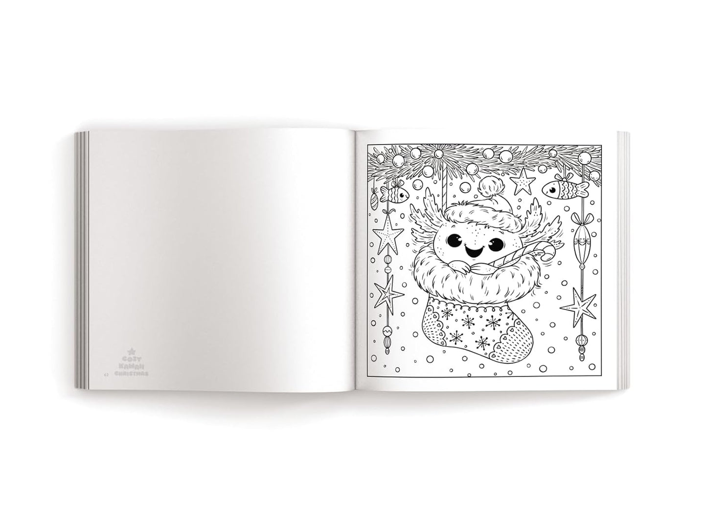 Cozy Kawaii Christmas: 50 Adorably Festive Coloring Pages