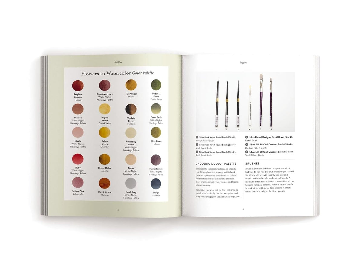 Flowers in Watercolor Workbook: Seasonal Painting Projects for Beginners