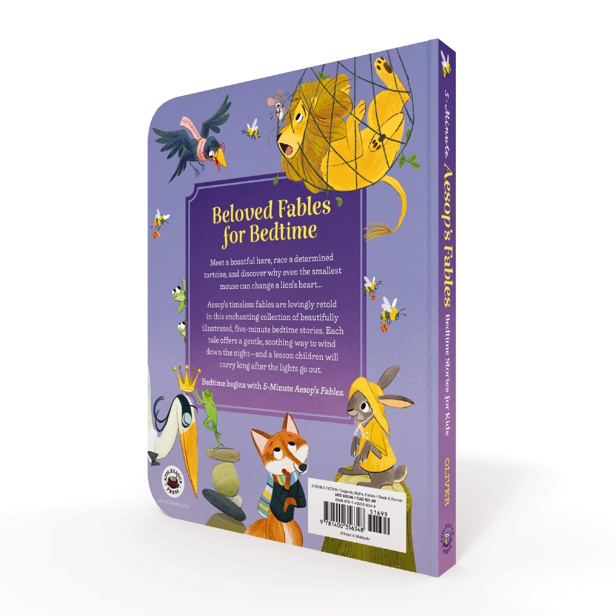 5-Minute Aesop's Fables: Bedtime Stories for Kids (Classic Tales to Calm and Inspire)