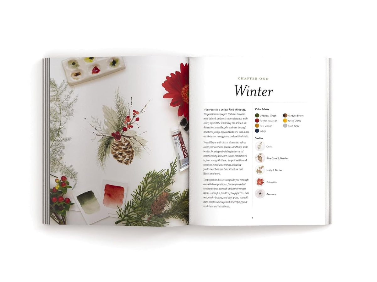 Flowers in Watercolor Workbook: Seasonal Painting Projects for Beginners