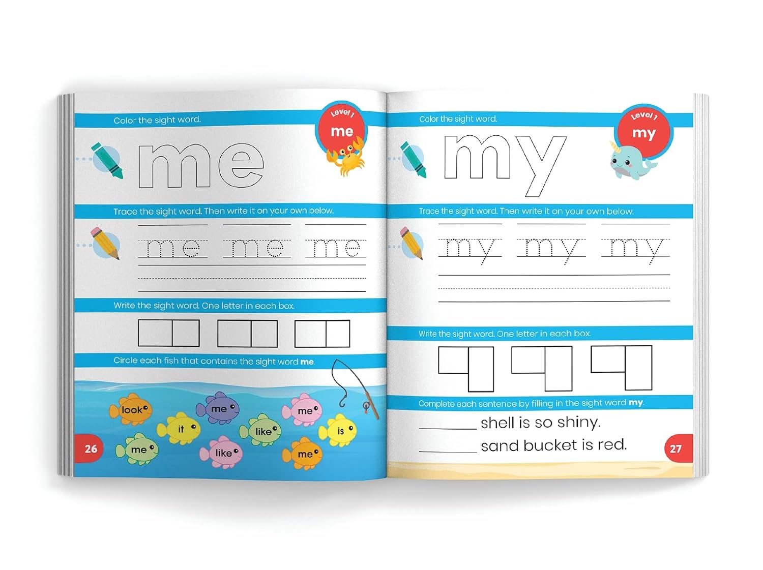 My First Learn-to-Read Sight Words Workbook: Fun Tracing, Writing