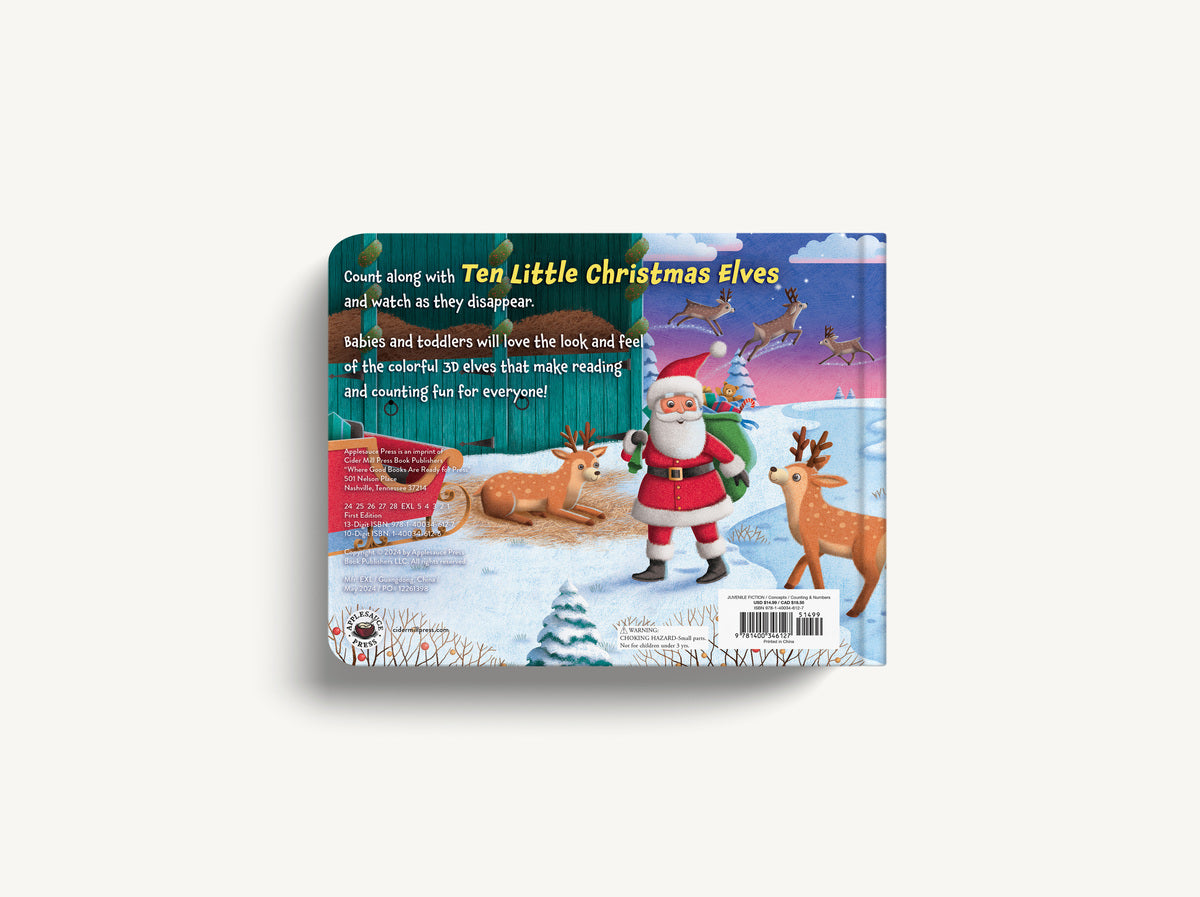 Ten Little Christmas Elves: A Counting Storybook (A Sensory Math Learning Activity Book)