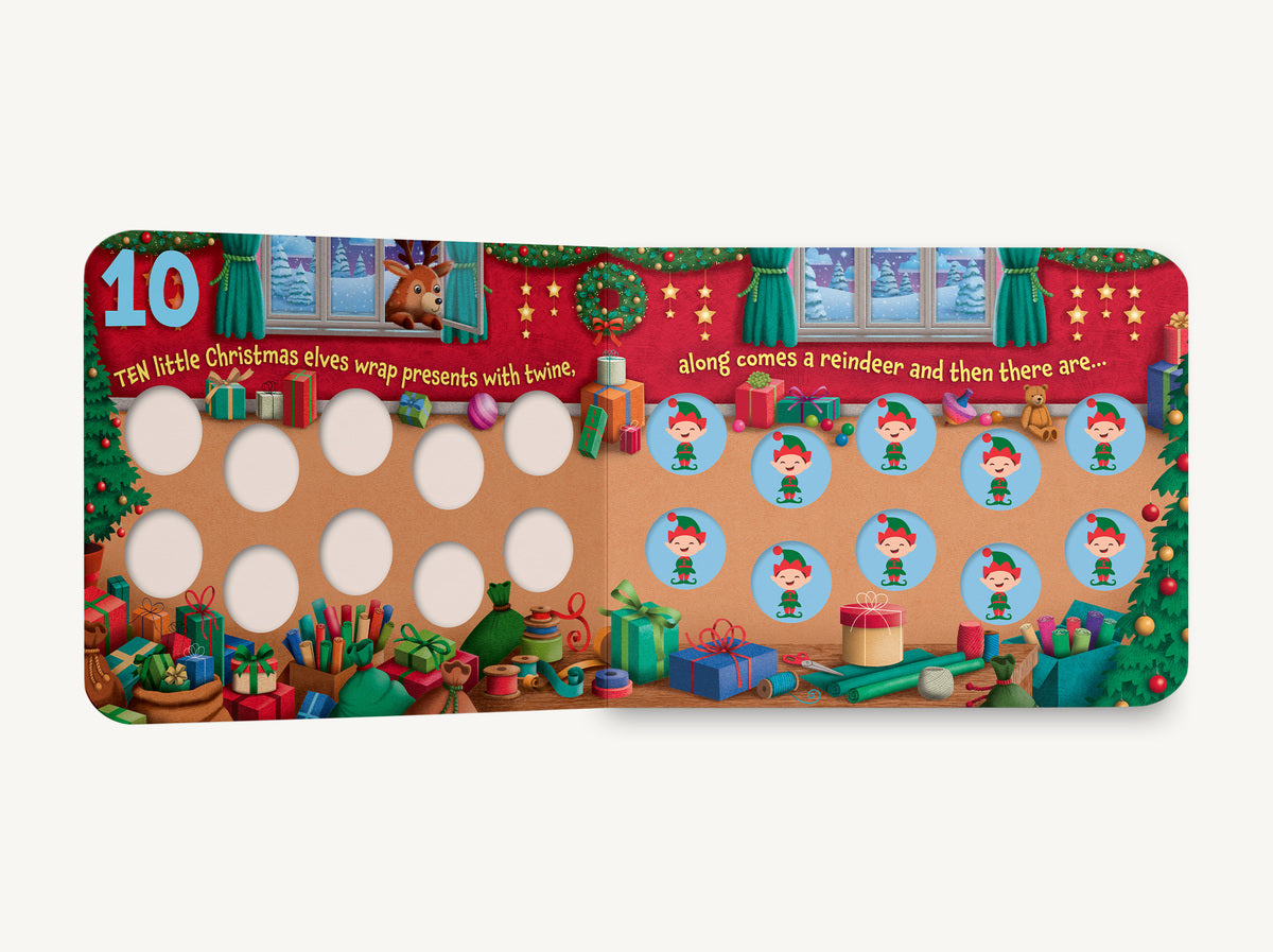 Ten Little Christmas Elves: A Counting Storybook (A Sensory Math Learning Activity Book)
