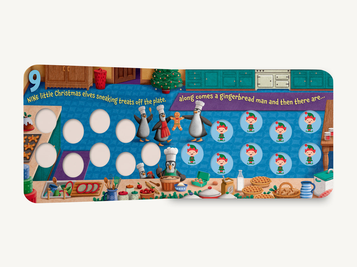 Ten Little Christmas Elves: A Counting Storybook (A Sensory Math Learning Activity Book)