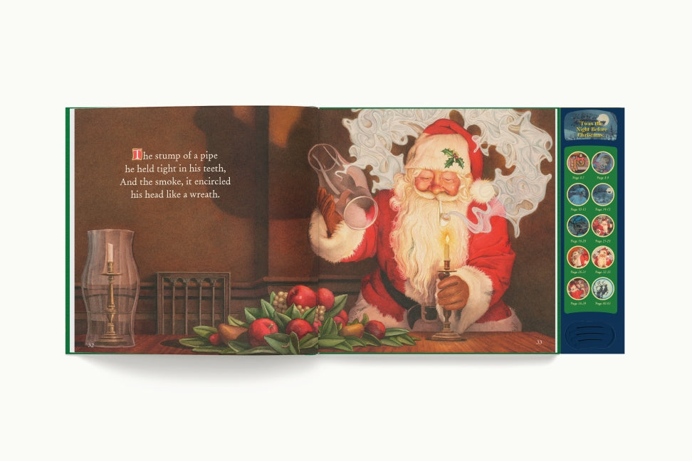The Night Before Christmas Press & Play Storybook: The Classic Edition Hardcover Book Narrated by Jeff Bridges