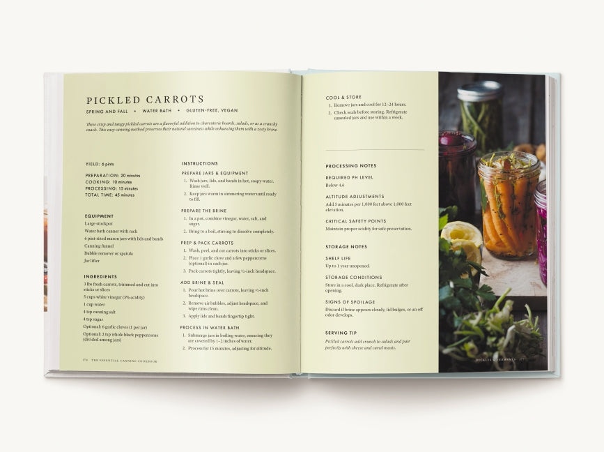 The Essential Canning Cookbook: Water Bath & Pressure Canning Recipes for Every Season