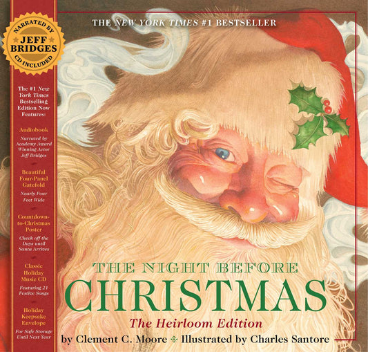 The Night Before Christmas Heirloom Edition: The Classic Edition Hardcover with Audio CD Narrated by Jeff Bridges
